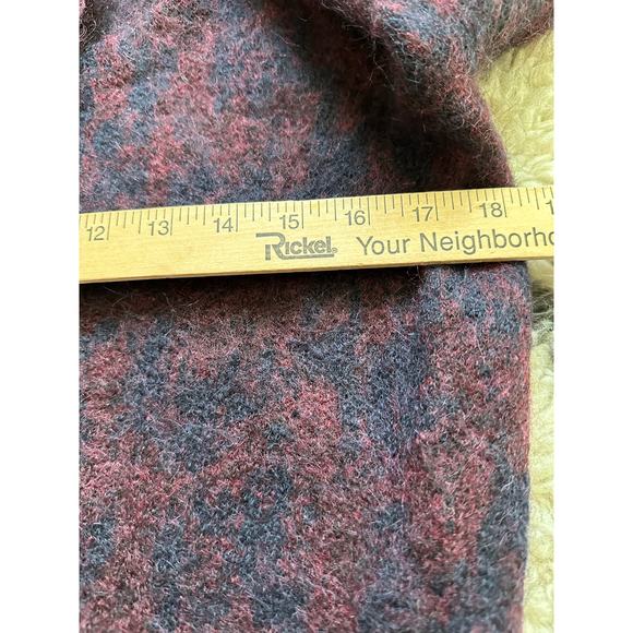 COS Knitted Mohair-Wool Blend Sweater Dress - XS dark burgundy black fuzzy tunic - Picture 9 of 14